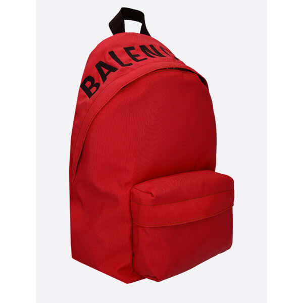 バレンシアガ リュック コピー 刺繍ロゴ入りナイロン素材のバックパック バレンシアガ ウィール S サイズ